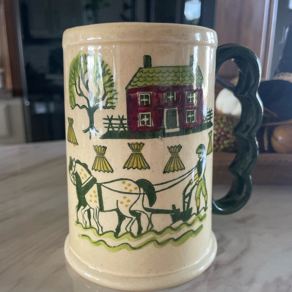VTG POTTERY POPPY TRAIL BY METLOX PROVINCIAL GRAND COFFEE/TEA MUG/BEER STEIN